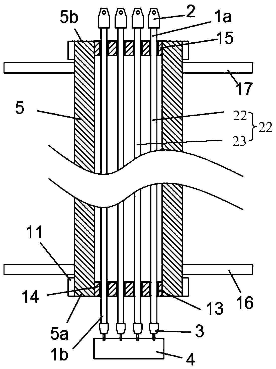 Cable-shaped sensor with wearing main body