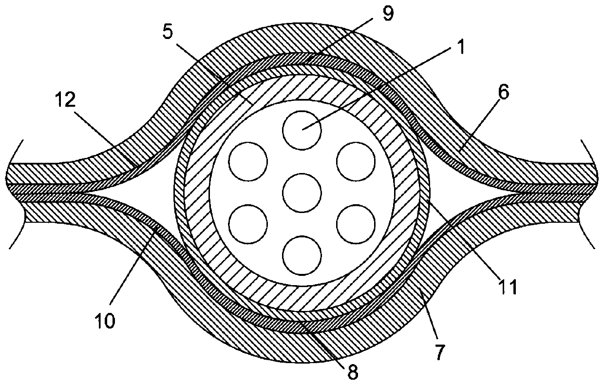 Cable-shaped sensor with wearing main body