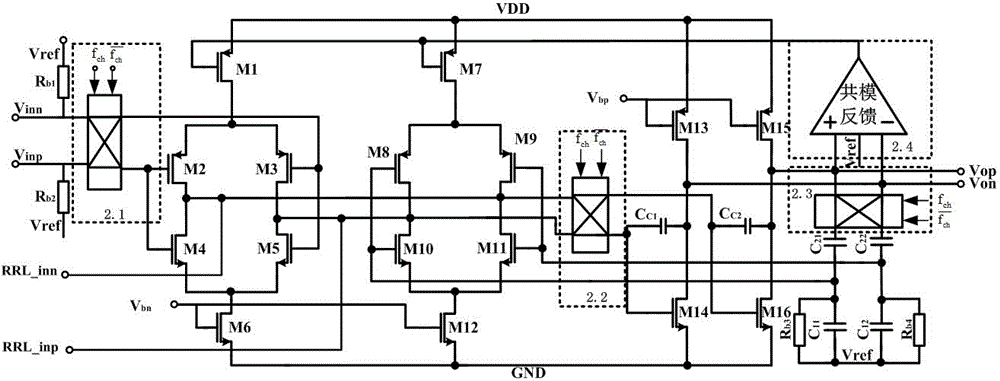 Microcurrent and current feedback chopper modulation instrument amplifier