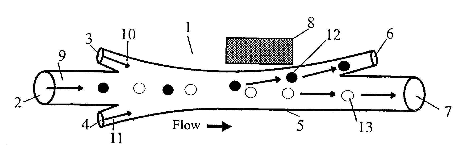 Microflow system for particle separation and analysis