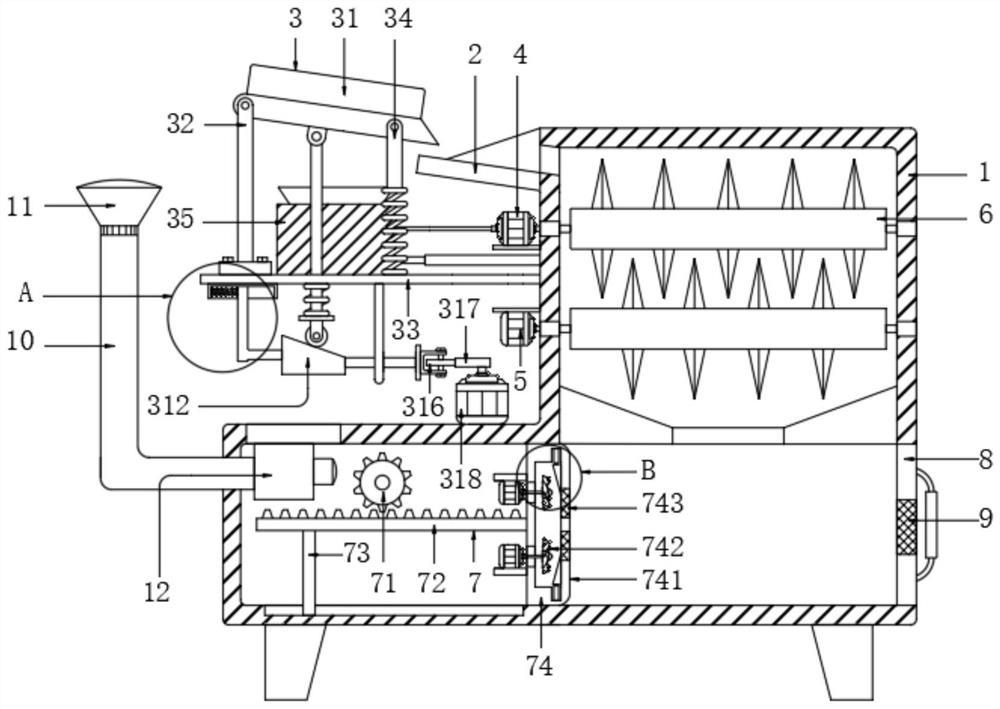 An environmentally friendly and efficient treatment device and method for agricultural machinery straw