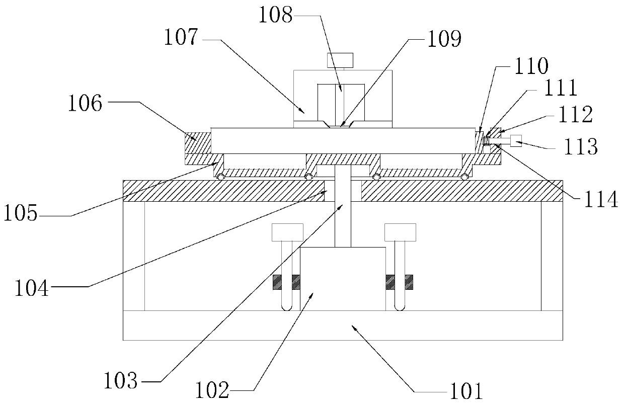 Processing device for ventilating groove of automobile hub die
