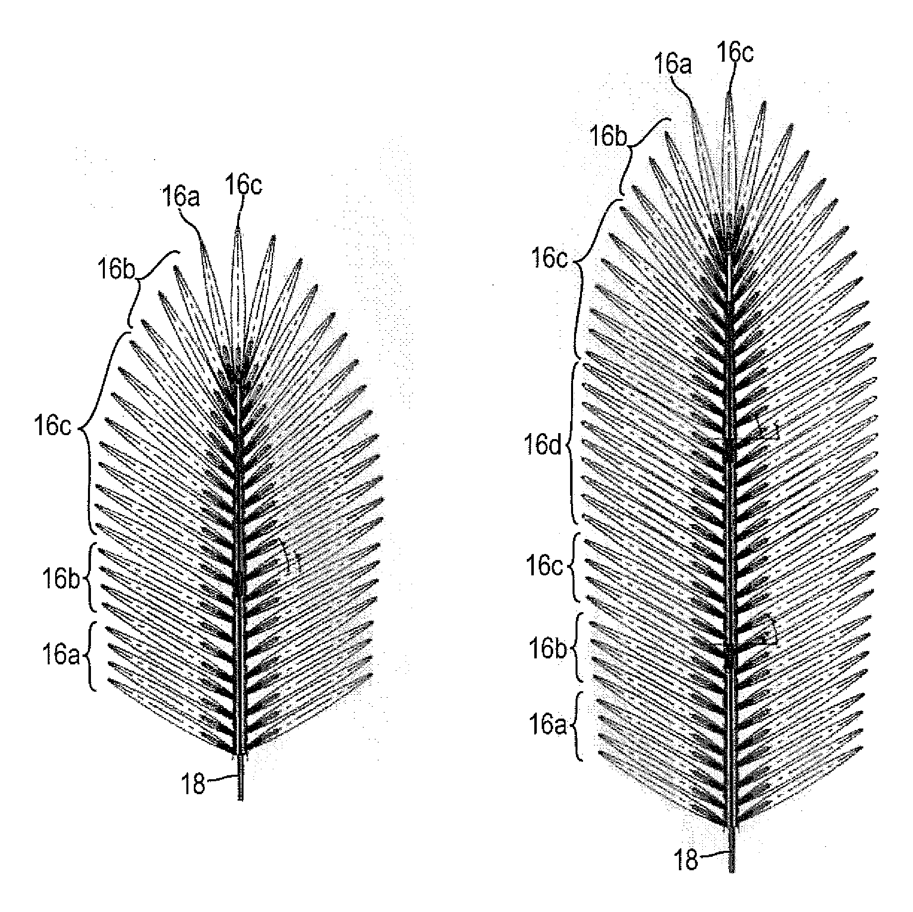 Artificial palm frond for an artificial palm tree