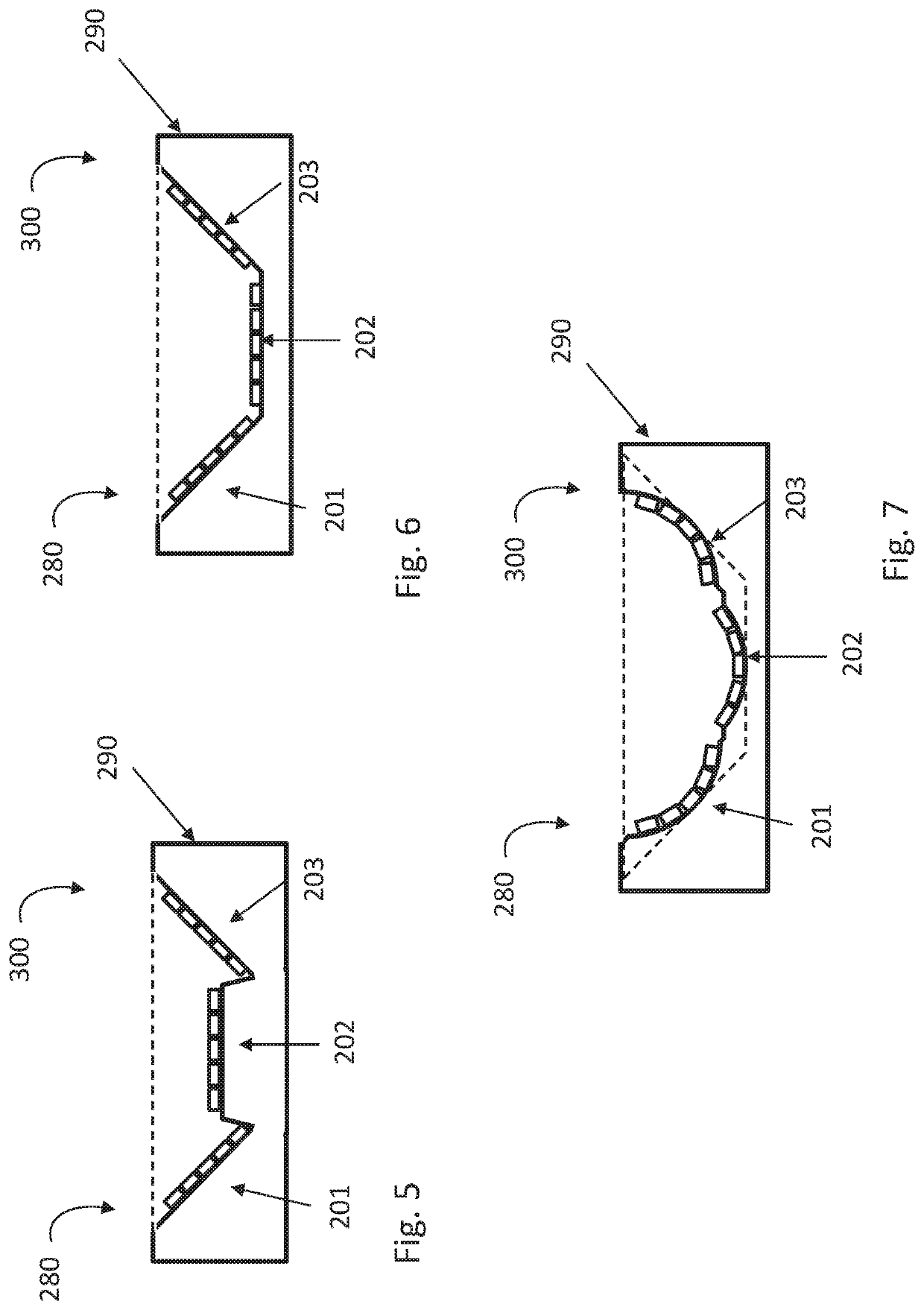 Transducer and transducer arrangement for ultrasonic probe systems, ultrasonic probe system and inspection method