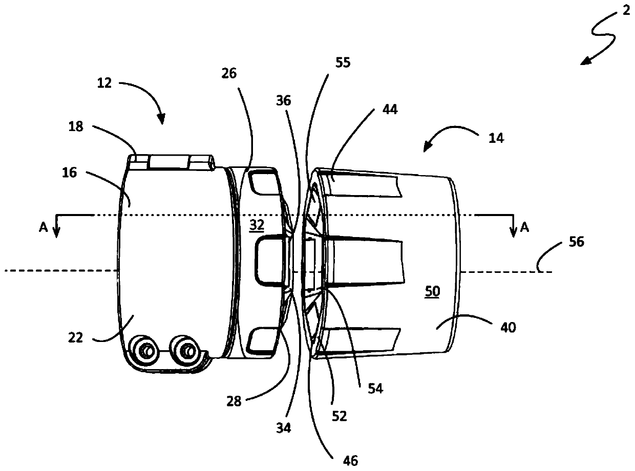 Magnetic hose coupling for helmet forced air hose