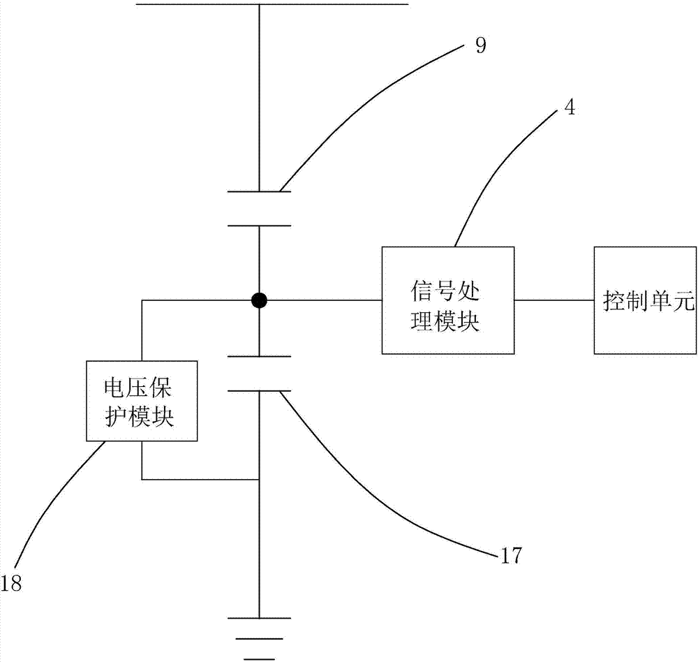 Hoop voltage sensing device