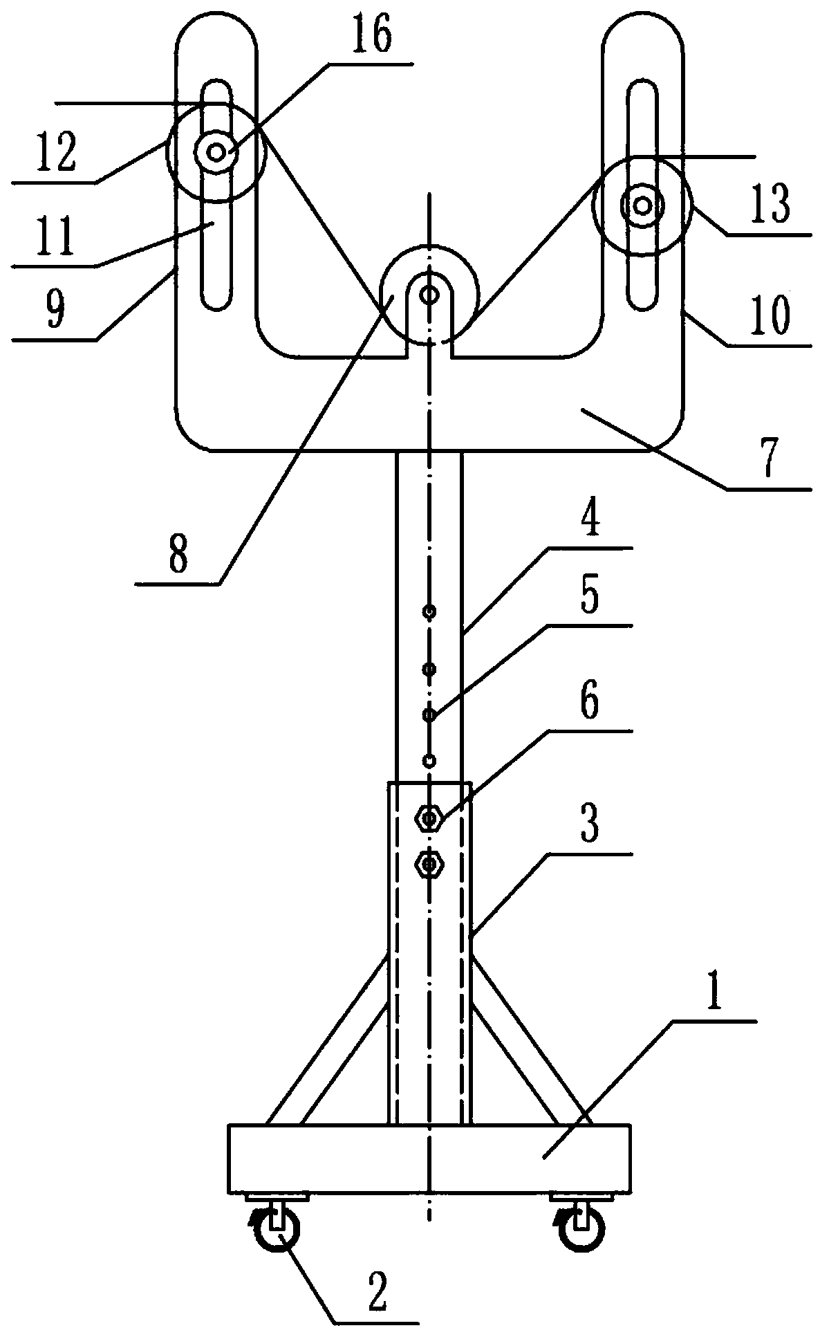 Conveying transition device of chemical fiber yarn