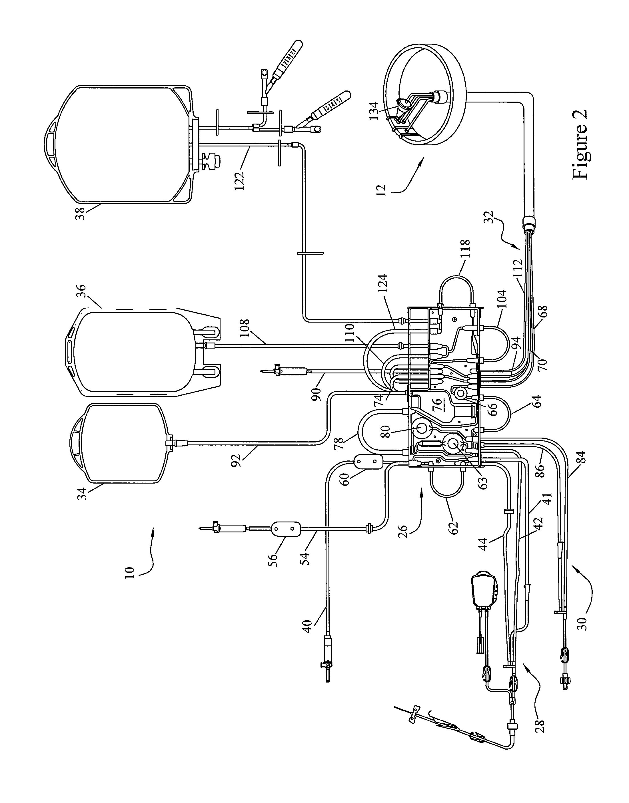 Blood processing apparatus with cell separation chamber with baffles