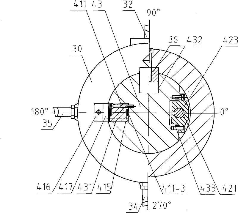 Boring device for cylinder hole of diesel engine stand