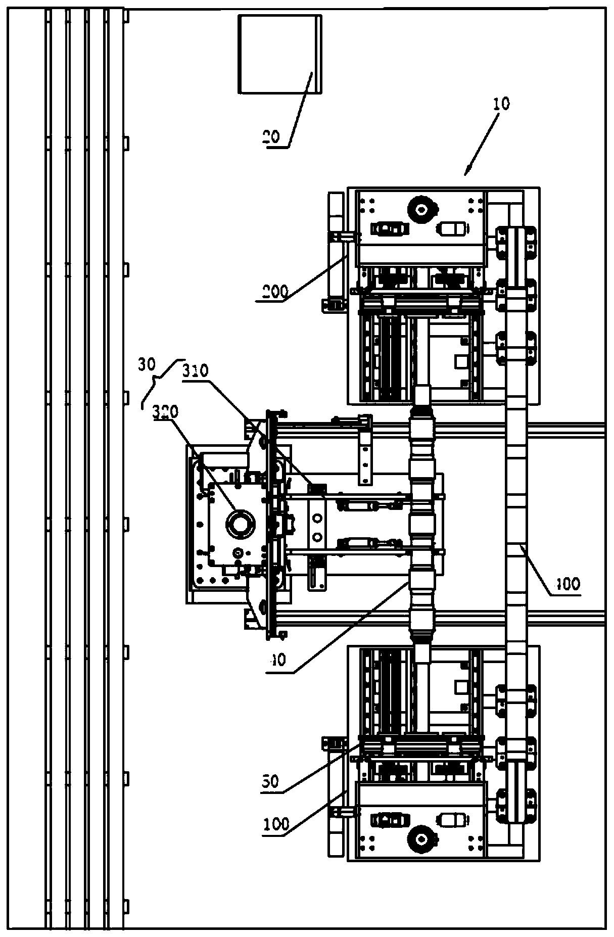 Wheel pair pre-assembling equipment and wheel pair pre-assembling system