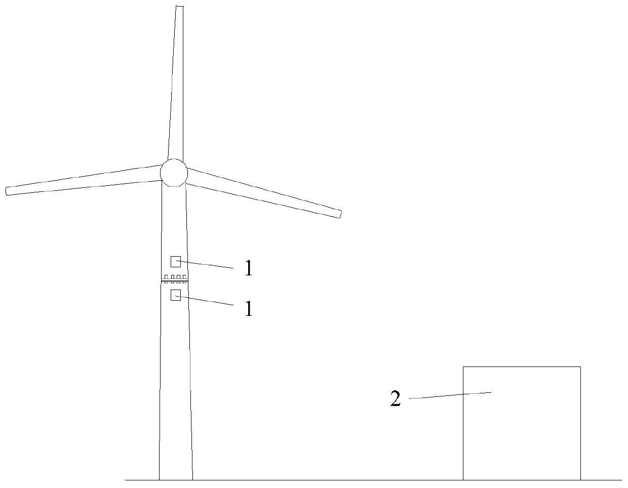 Wind power tower connector looseness detection method and detection device