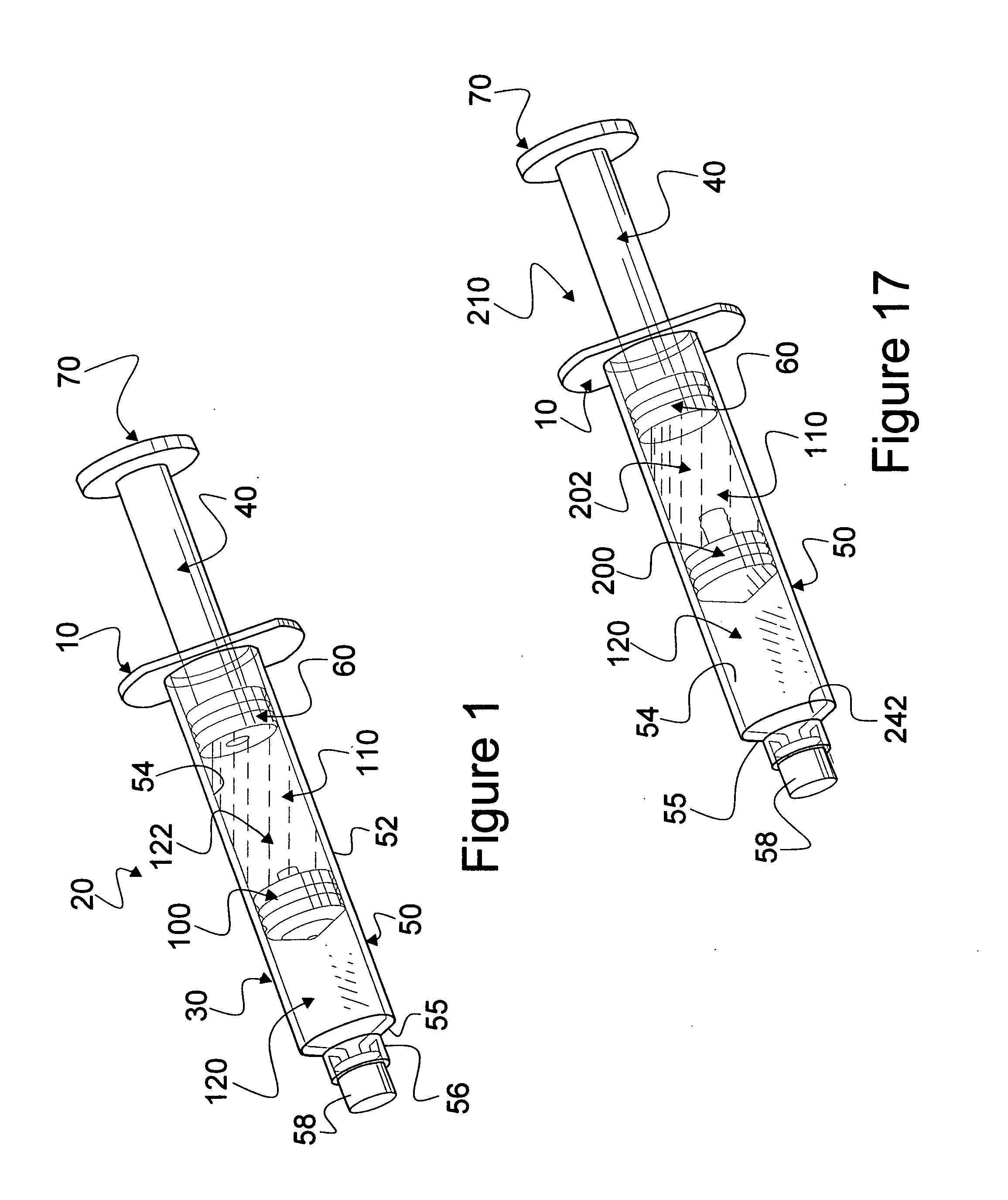 Pressure actuated valve for multi-chamber syringe applications