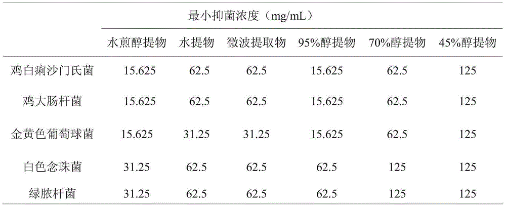 Chinese herb extract with antibacterial effect and preparation method for Chinese herb extract