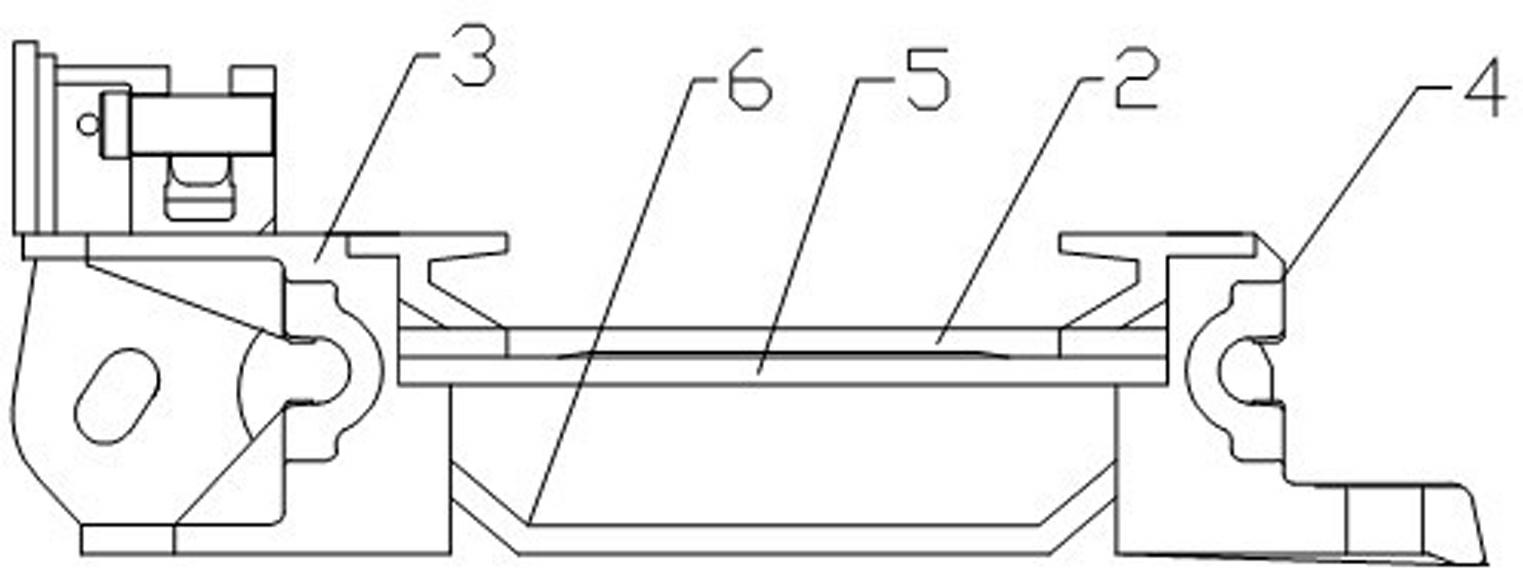 Middle trough for composite trough body scraper conveyor