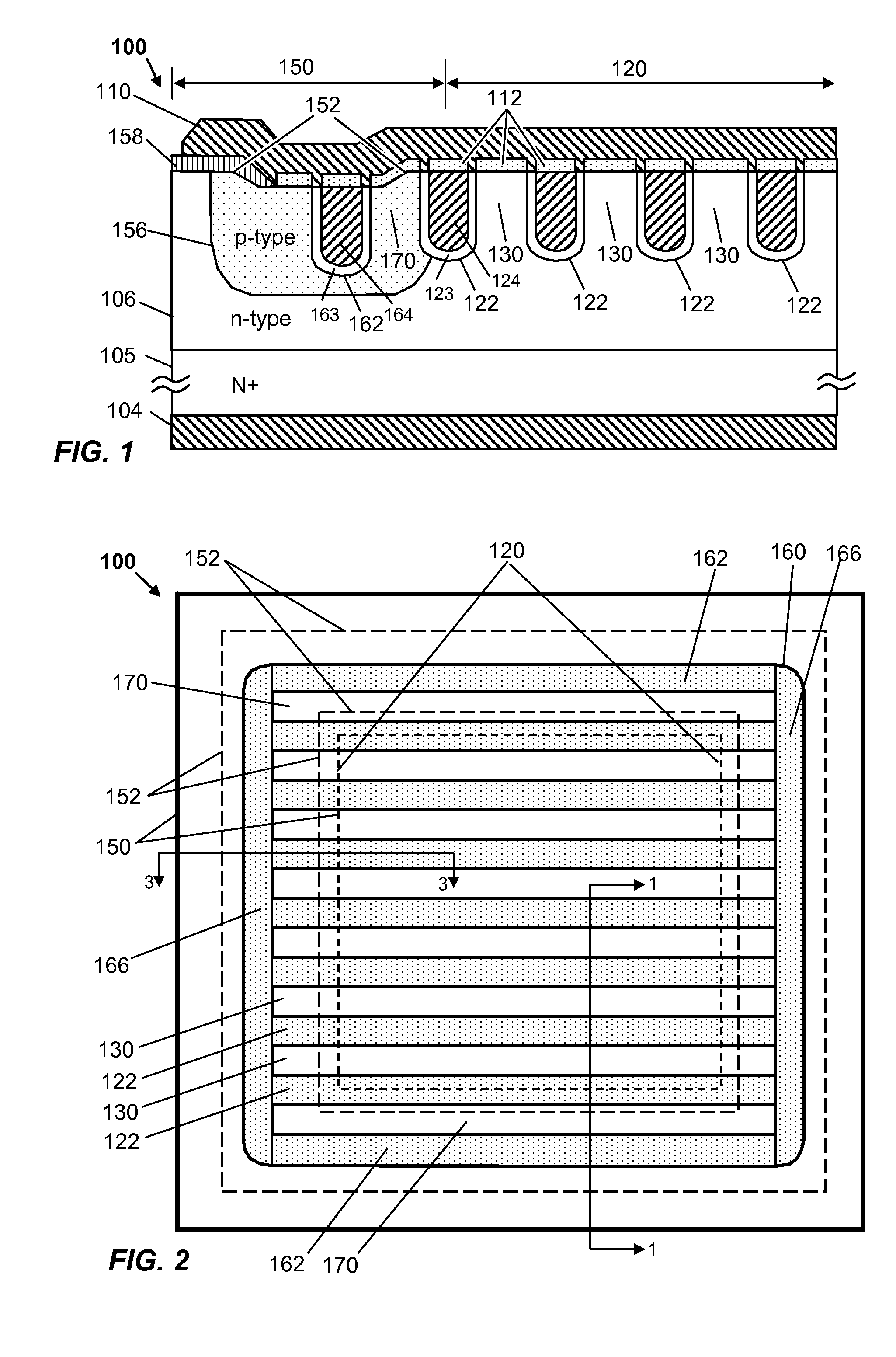 Structures and Methods for Improving Trench-Shielded Semiconductor Devices and Schottky Barrier Rectifier Devices