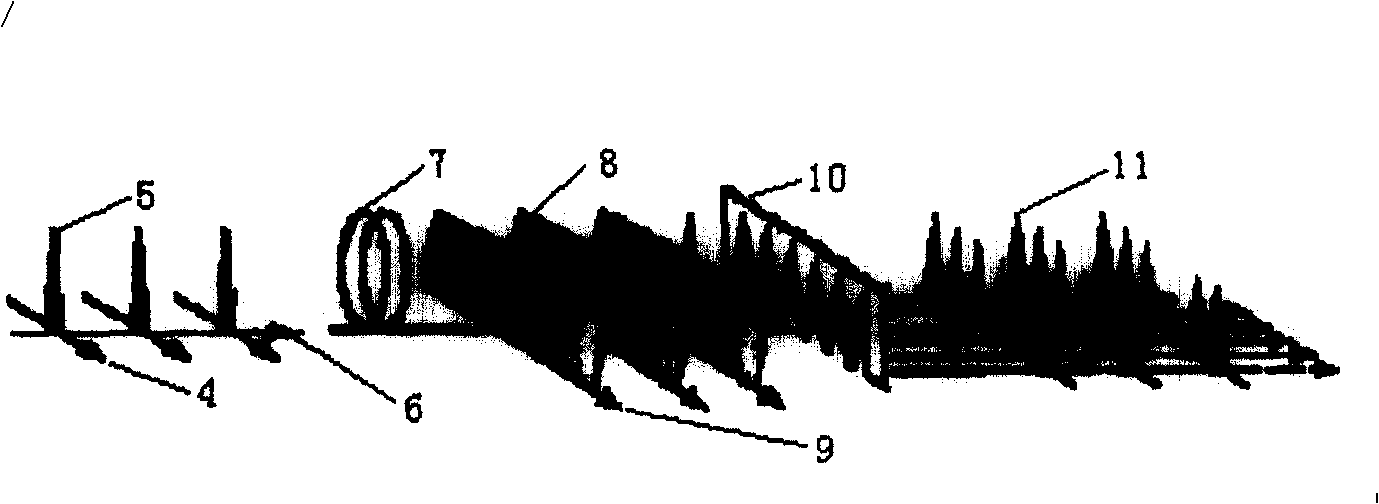 Optical pulse series spectral stretcher based on high nonlinear optic fibre