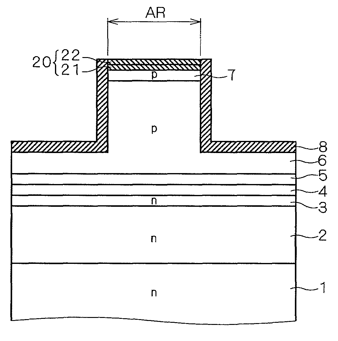 Method of manufacturing semiconductor device including gallium-nitride semiconductor structure and a palladium contact