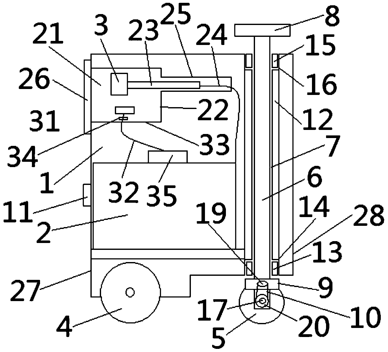 A mobile charging pile for electric vehicles