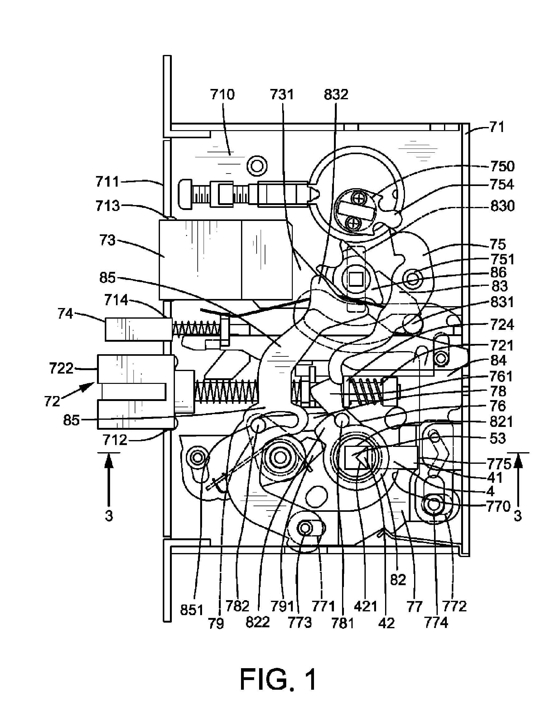 Lock with clutching function