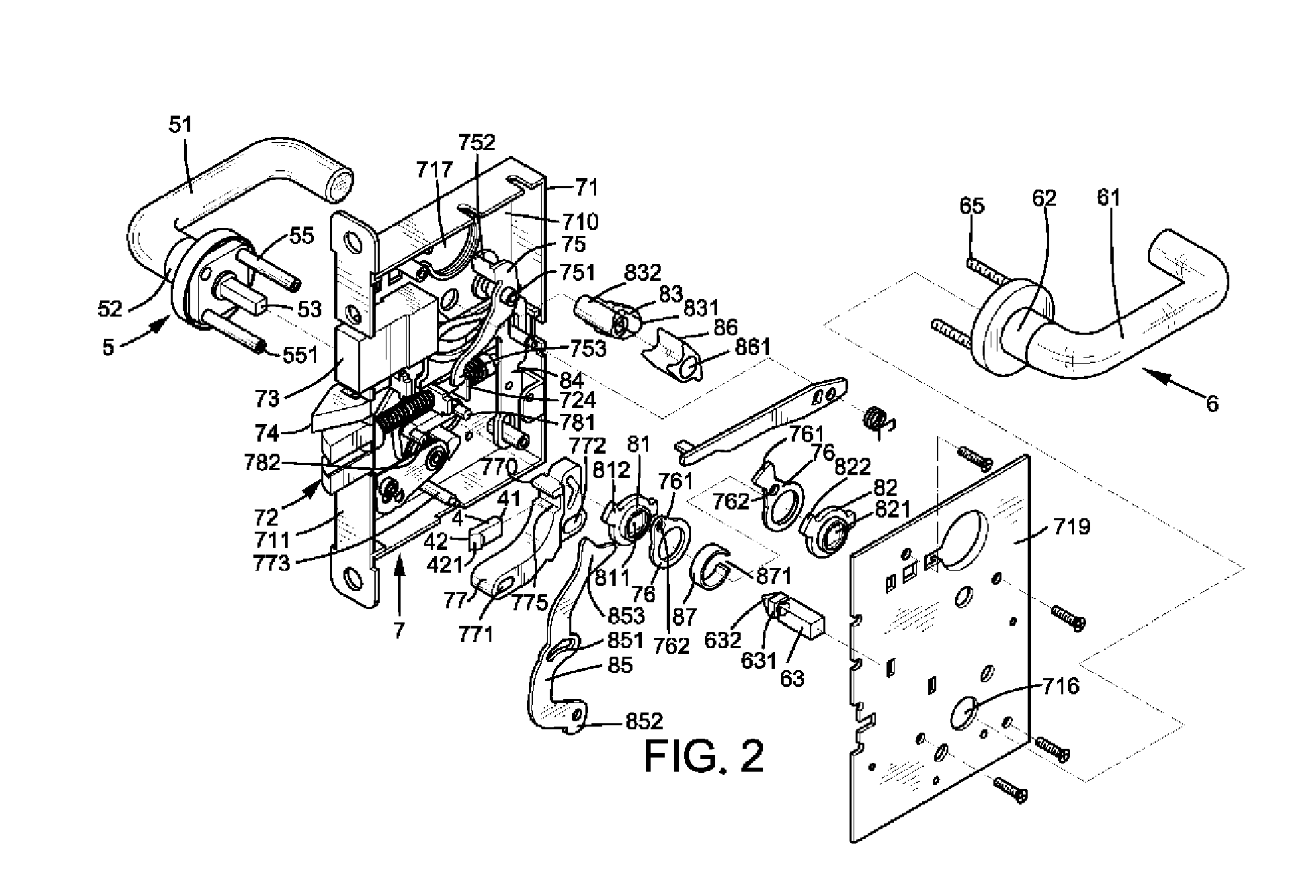 Lock with clutching function