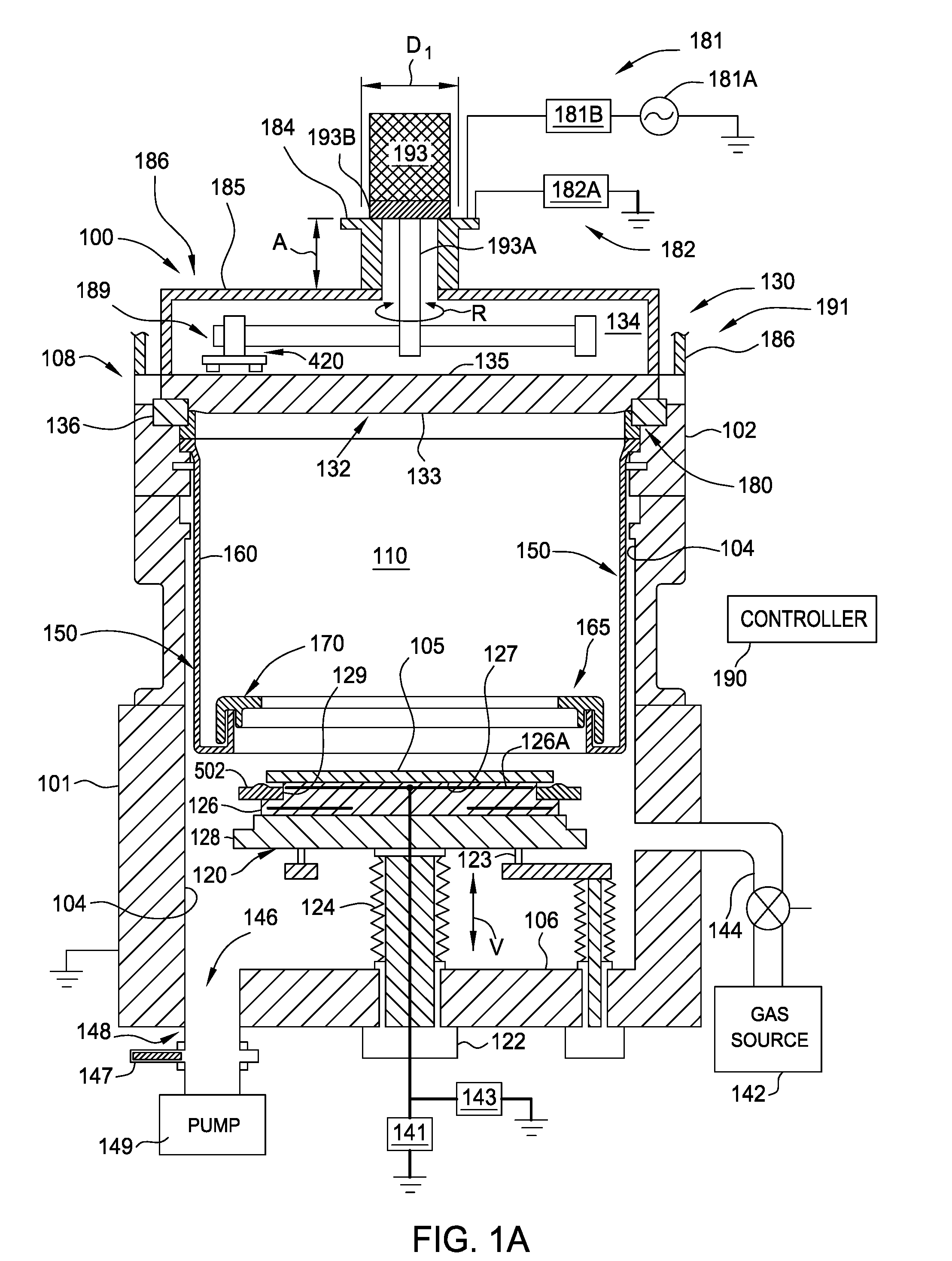 High pressure rf-dc sputtering and methods to improve film uniformity and step-coverage of this process