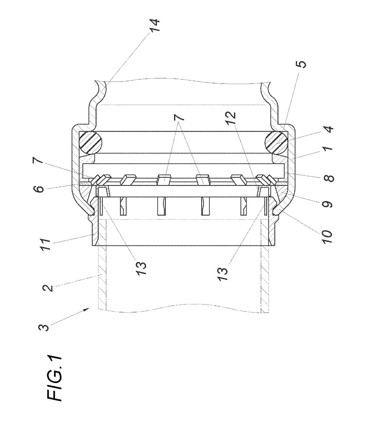 Plug-in coupling for a pipe, in particular for water conduits