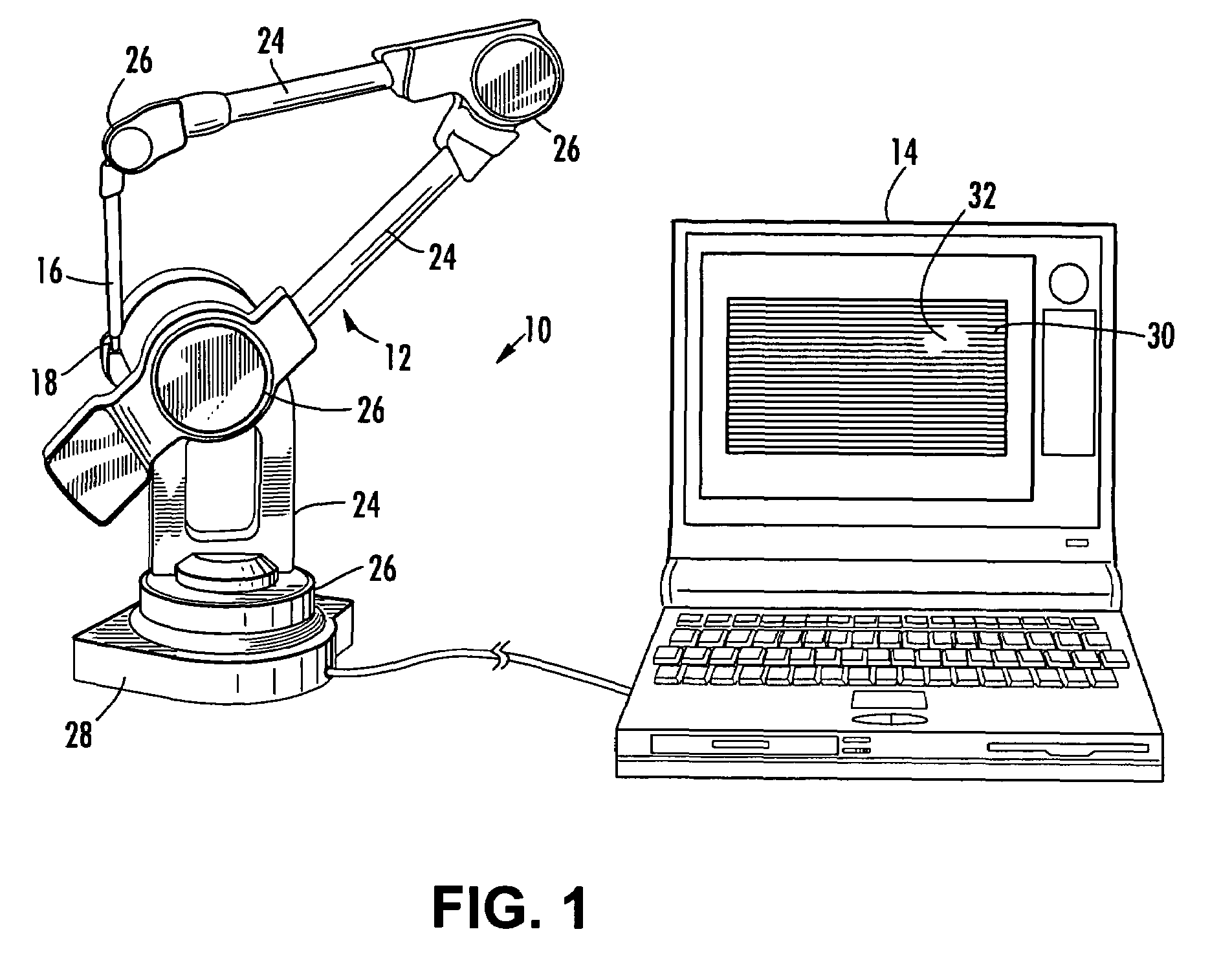 Inspection system using coordinate measurement machine and associated method