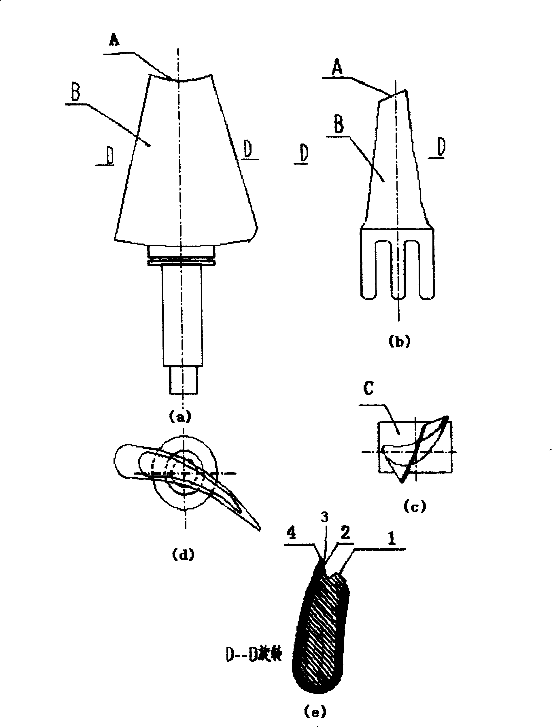 Surface composite coating of turbomachine rotor blade and preparation method thereof