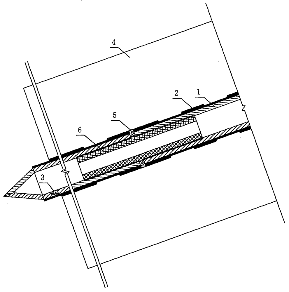 Self-drilling RCA (recycling composite anchor) rod and construction method thereof