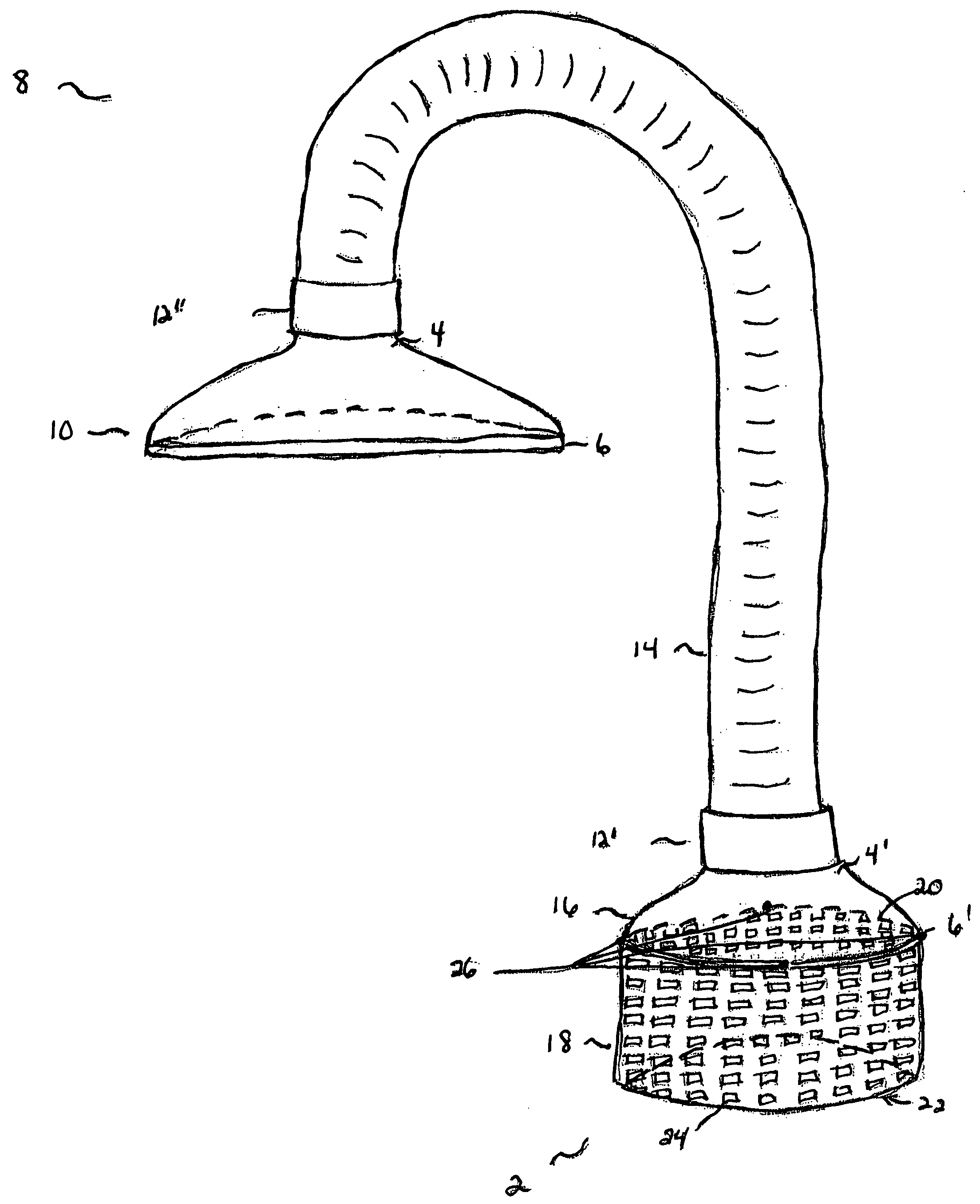 Apparatus and method for eliminating debris from a contained body of liquid