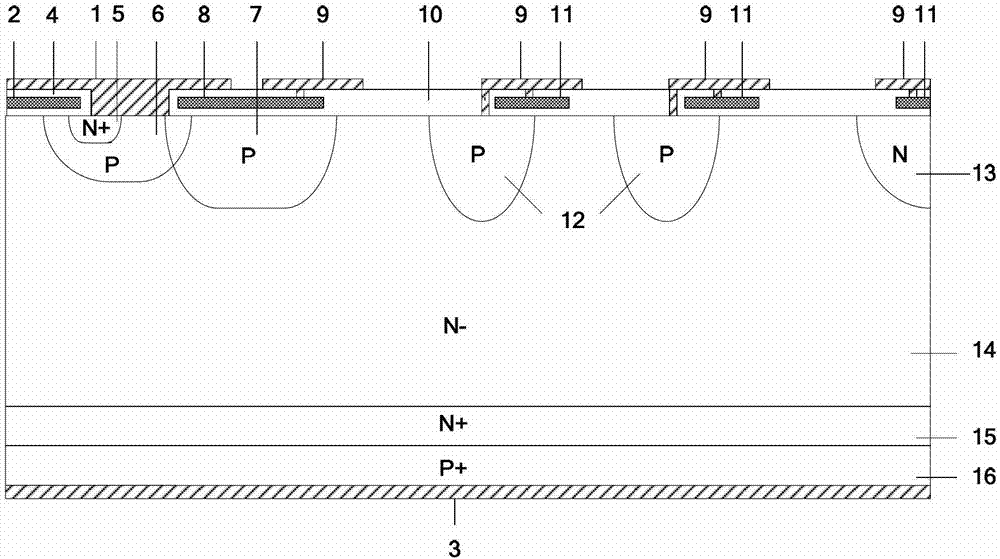 Insulated gate bipolar translator (IGBT) with terminal deep energy level impurity layer