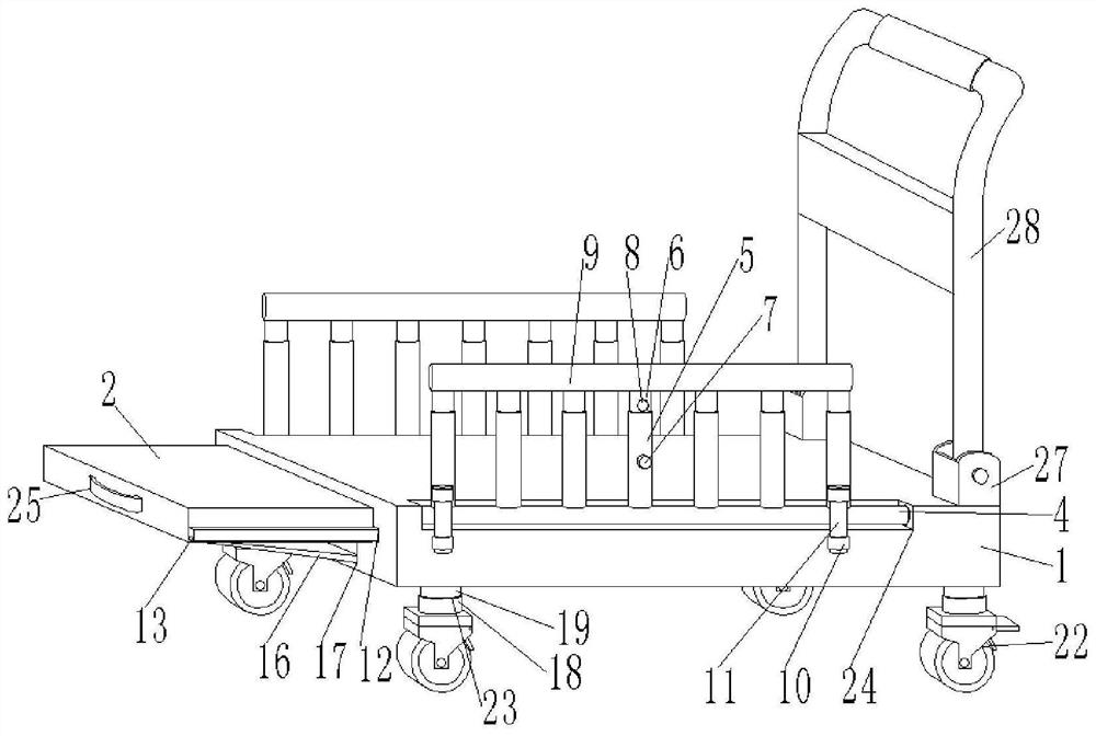 High-load-bearing transfer trolley for lithium battery processing and production