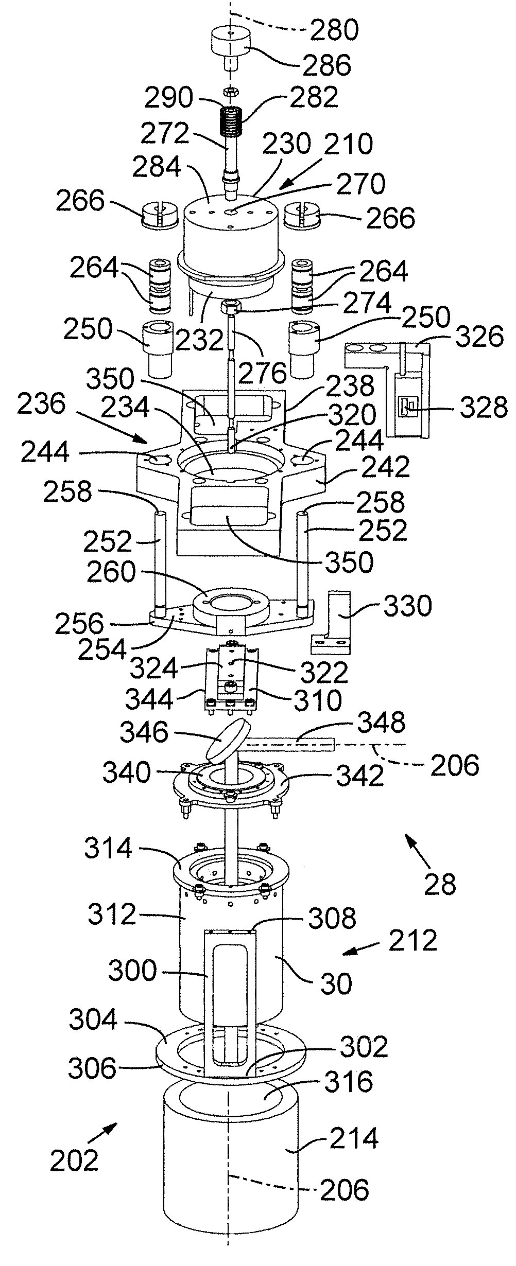 Air bearing assembly for guiding motion of optical components of a laser processing system