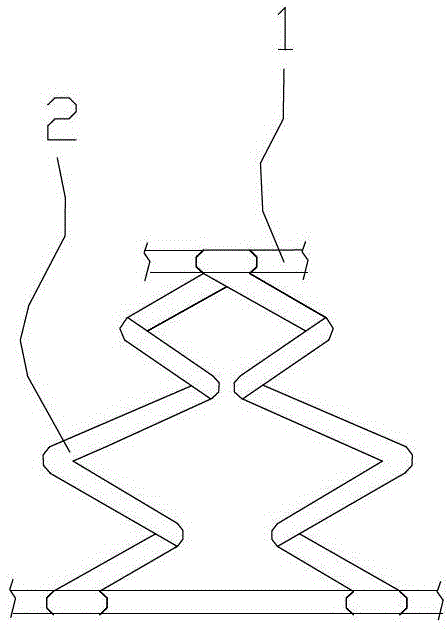 Gas spring with plurality of spiral columns