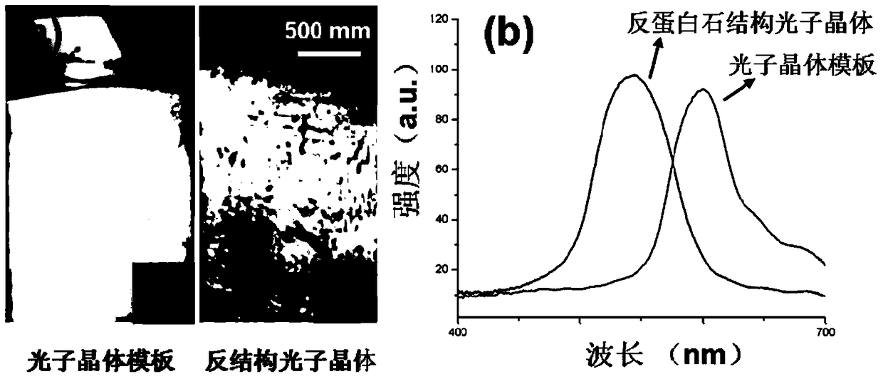 Preparation method and application of a shape-evolvable inorganic-organic composite inverse opal photonic crystal