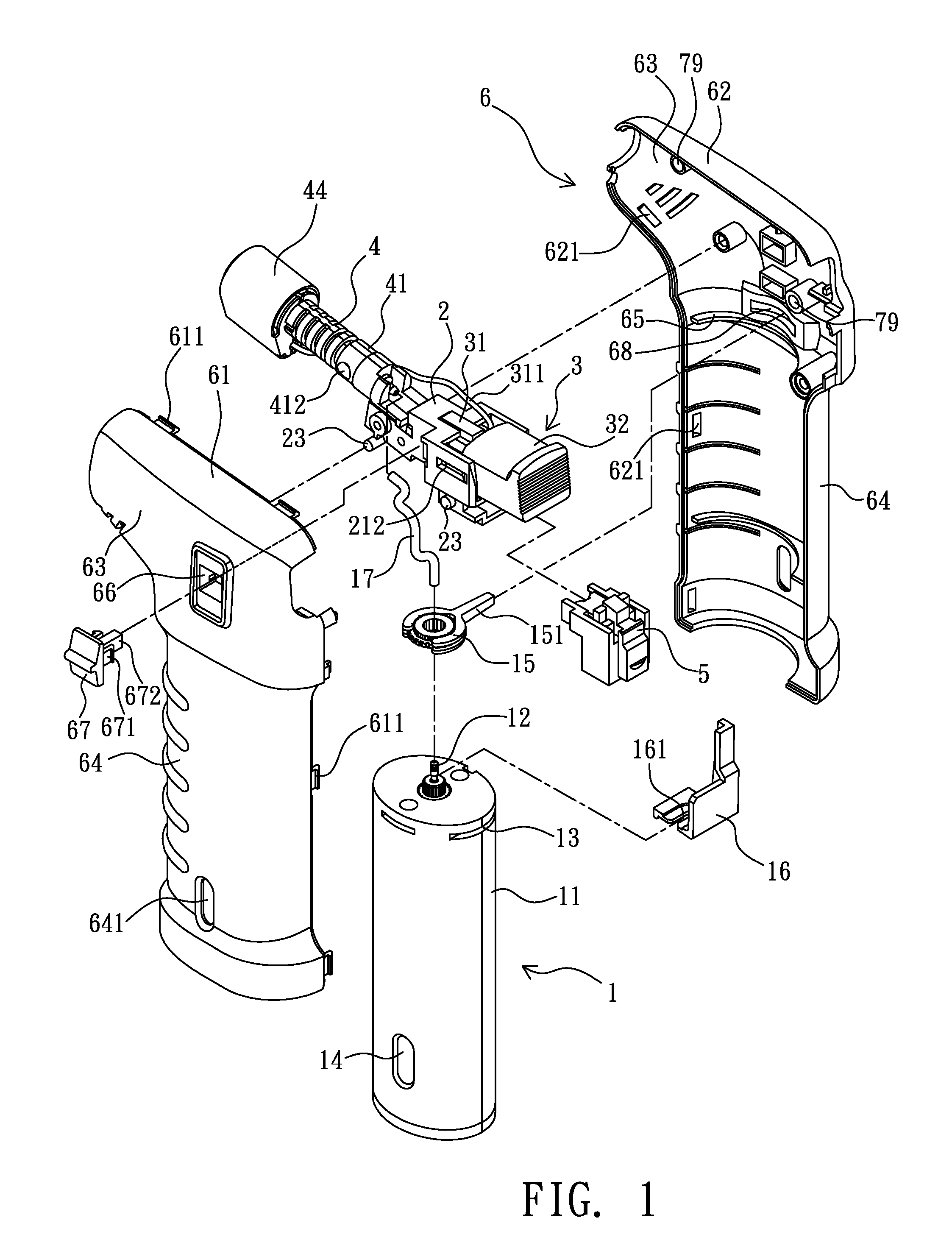 Gas combustor and safety actuating device thereof
