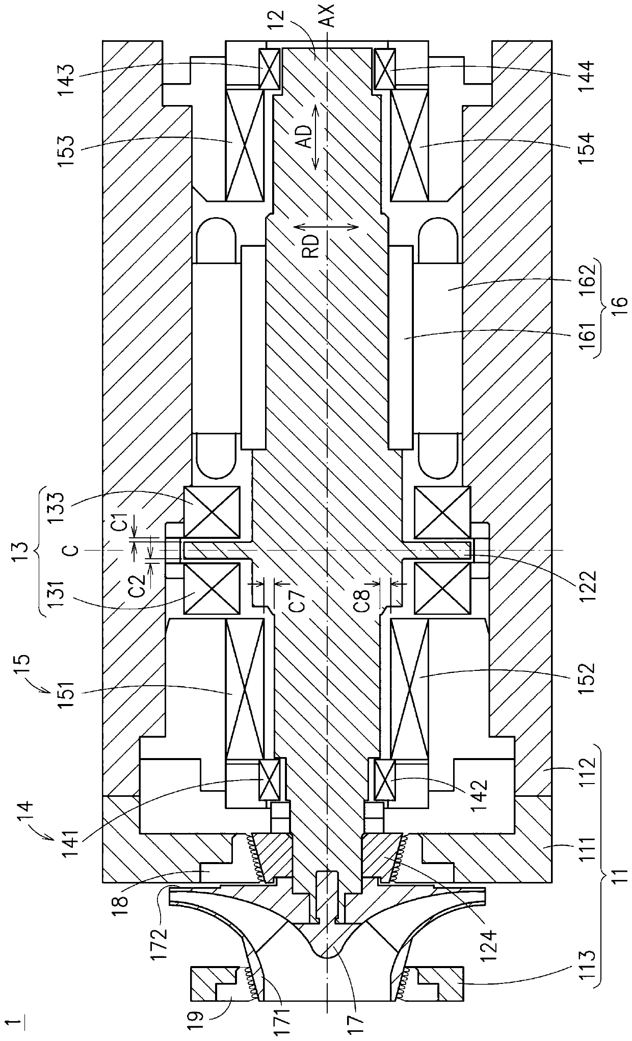 Magnetic bearing centrifugal compressor and controlling method thereof