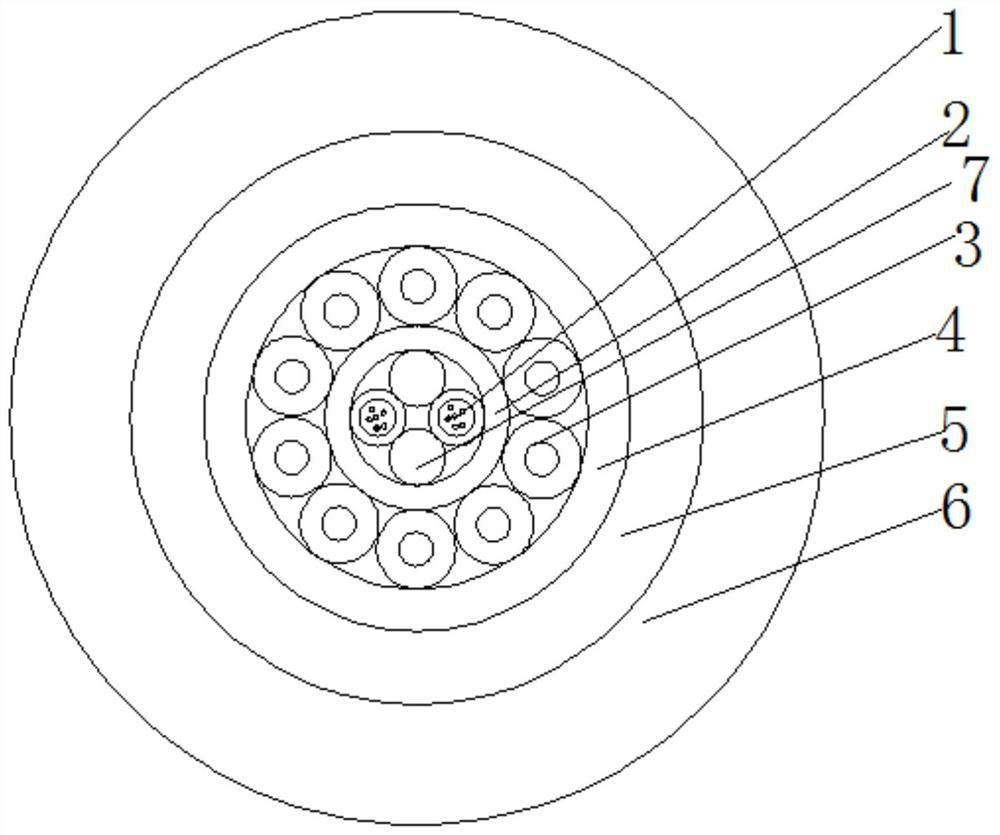 Flexible zero-buoyancy photoelectric composite trailing cable