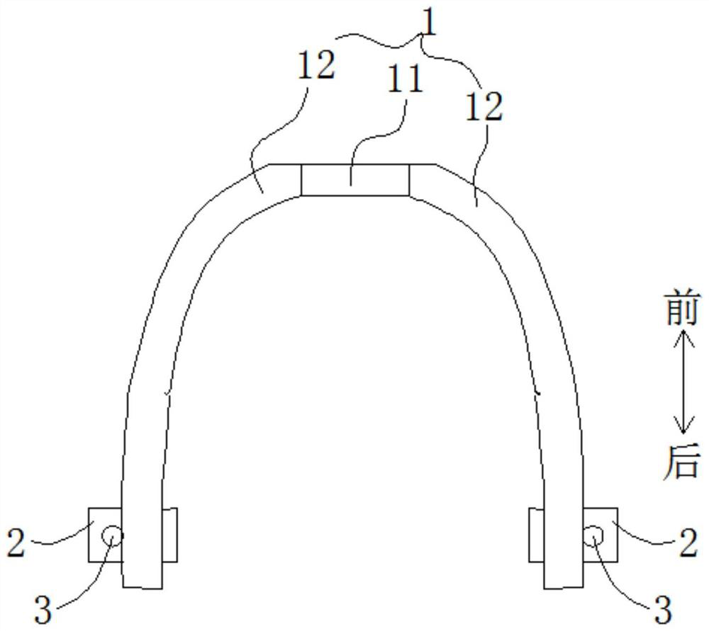 Positioning piece of frame used for traction