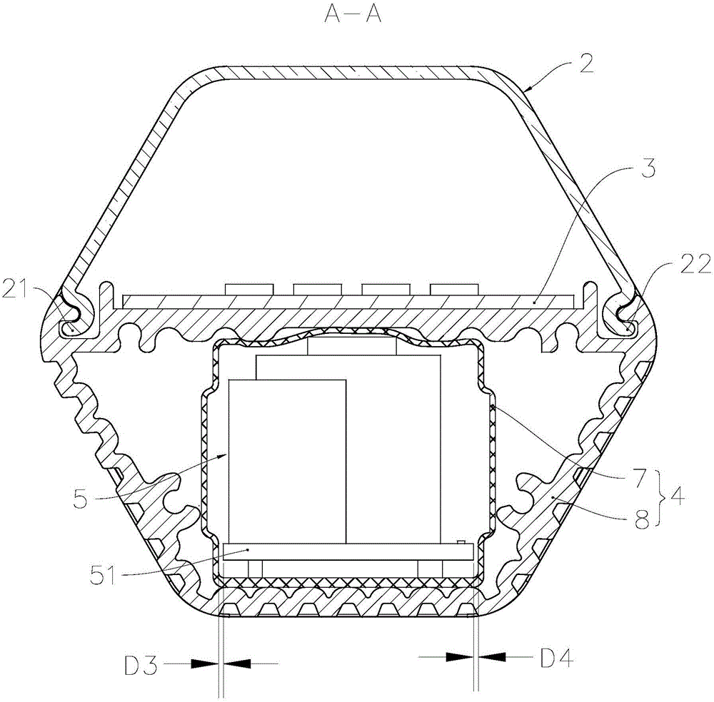 LED lamp and driver shell for LED lamp