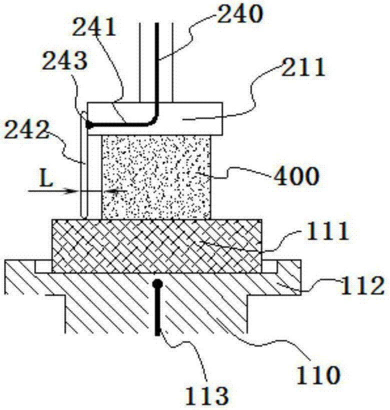 Iron ore powder assimilation temperature detection method