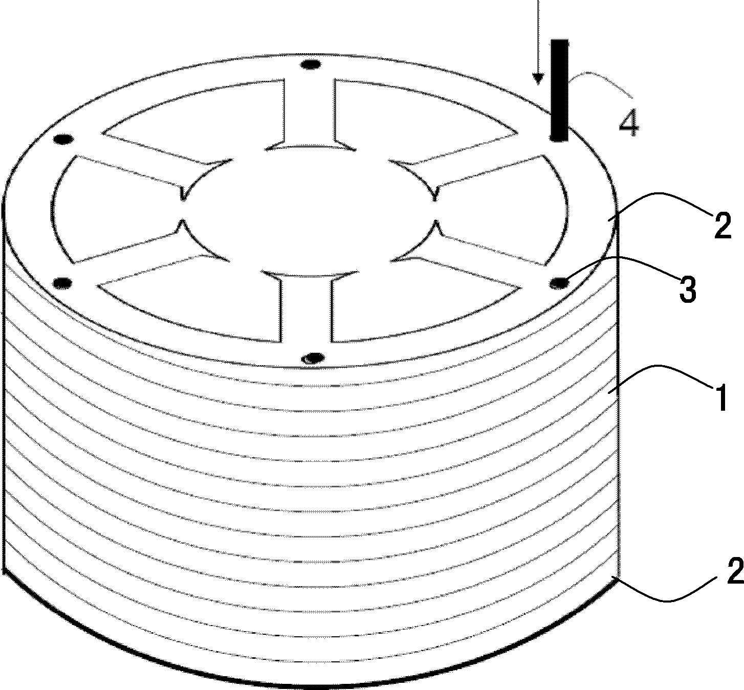 Method for manufacturing amorphous alloy stator iron core for motor