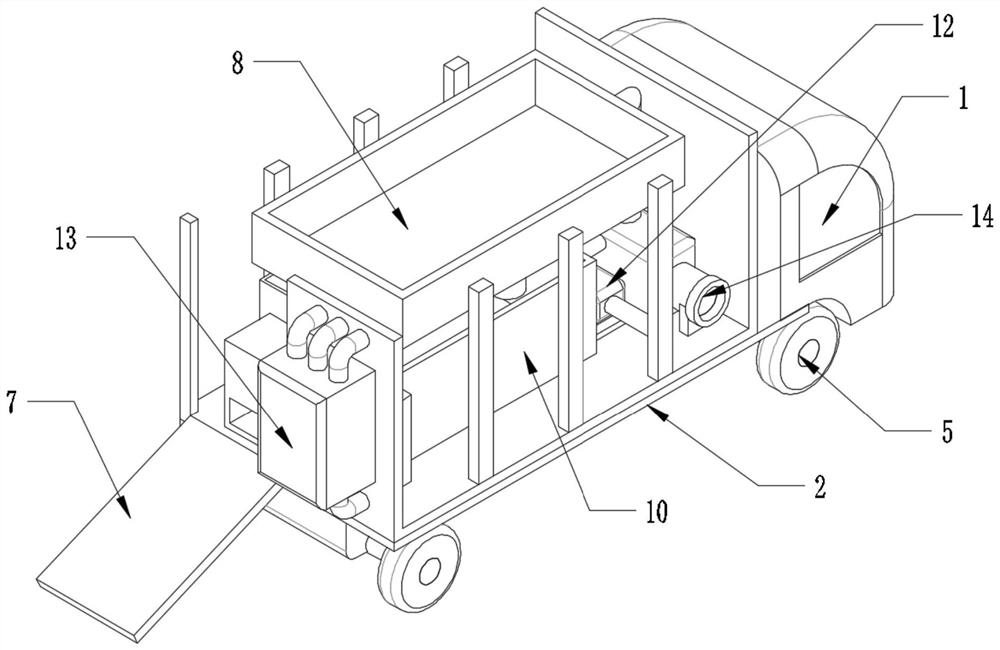 Intelligent full-automatic sewage suction and purification vehicle