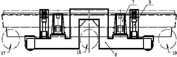 Three-flow double-low-rail tundish vehicle and using method thereof