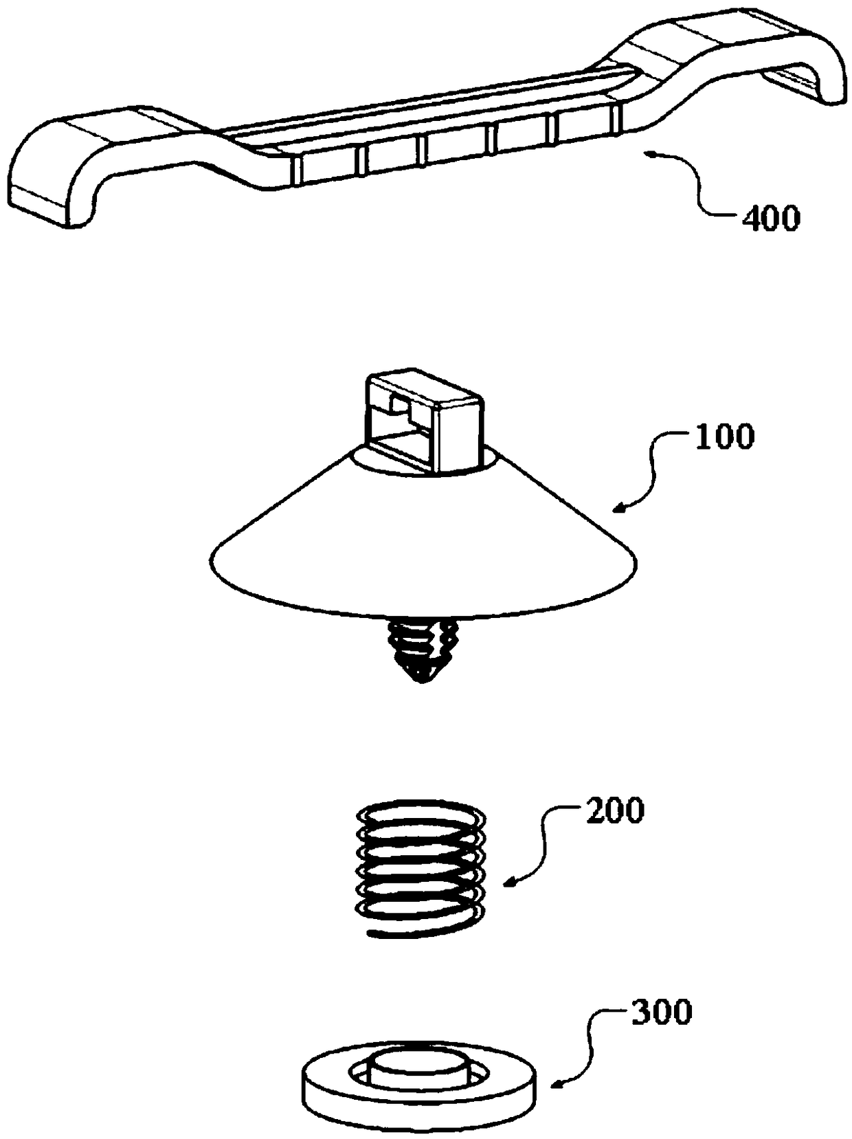 Wire harness fixing clasp assembly