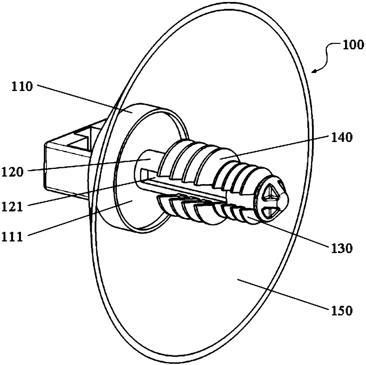 Wire harness fixing clasp assembly