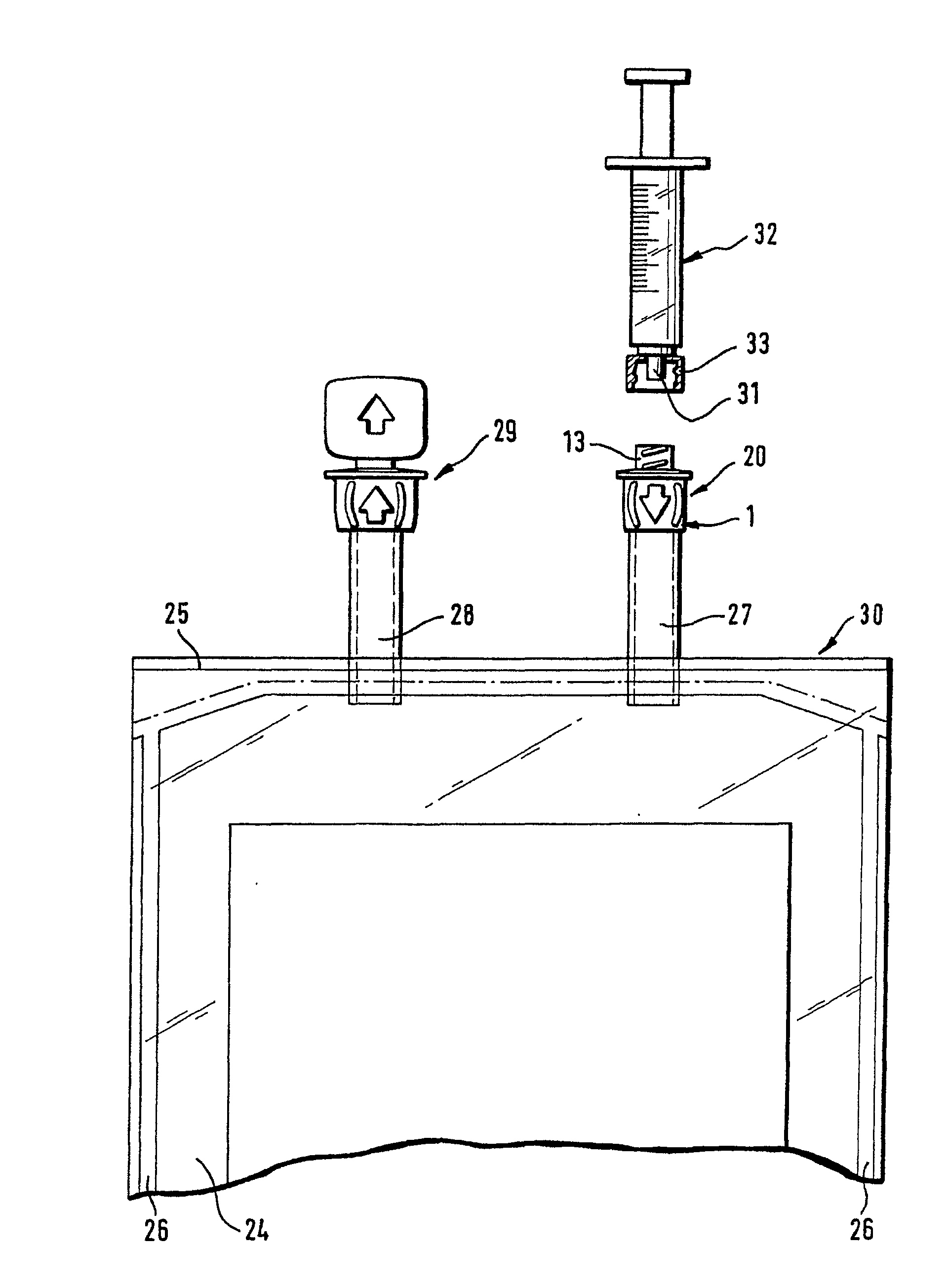 Connector for medical liquid-containing packages and medical liquid-containing packages