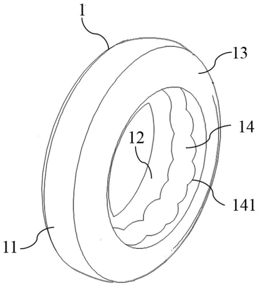 Inner cavity extension periodic wave type non-pneumatic tire and processing method thereof