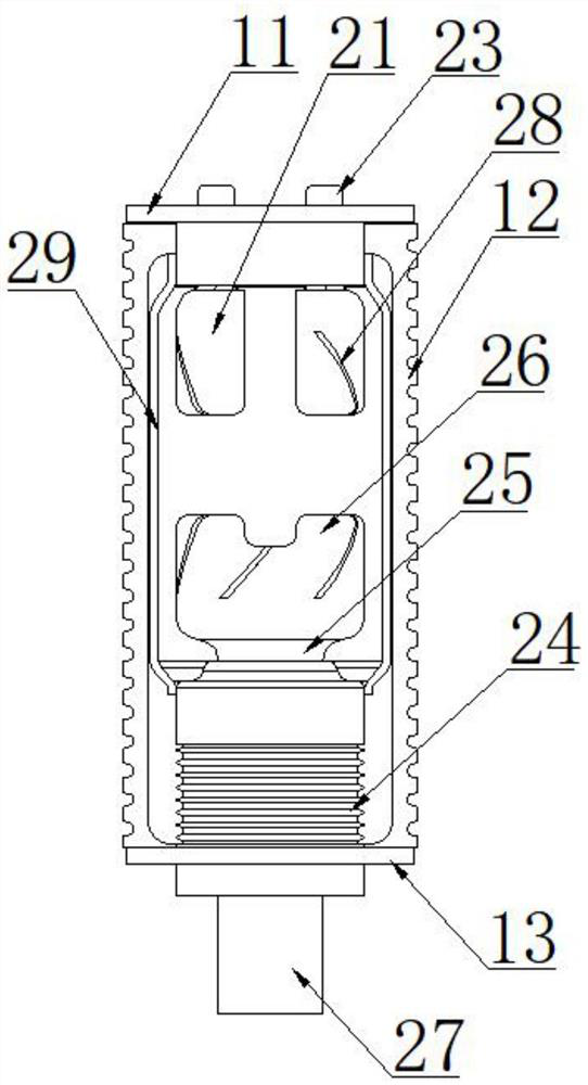 Double-contact structure of vacuum arc-extinguishing chamber