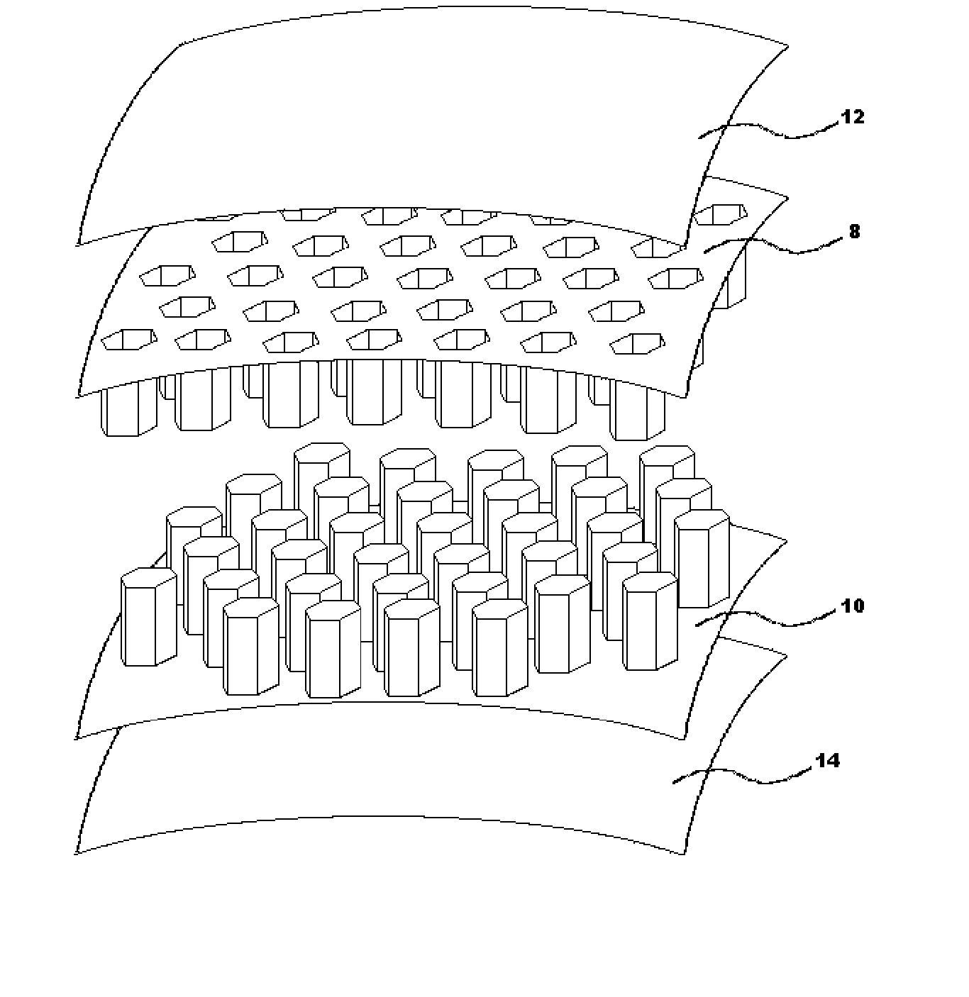 Curved Honeycomb Structure and Method for Producing the Same
